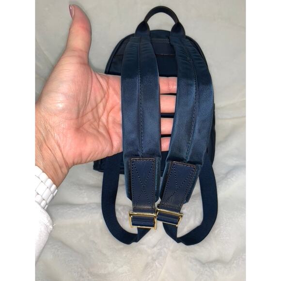 Michael‎ Kors Navy Backpack with Gold Hardware and Logo Plaque - Picture 5 of 14